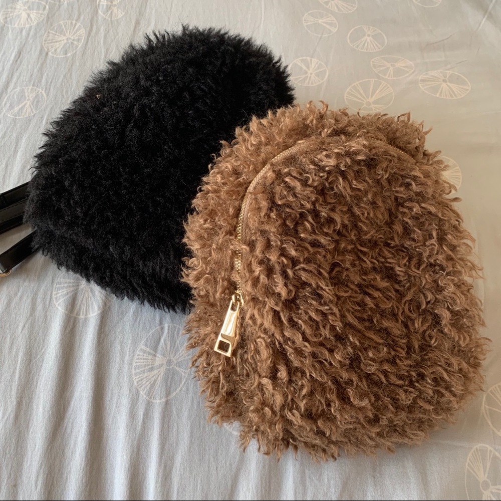 Plush Faux Fur Mini Backpack